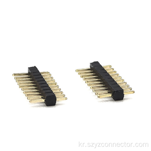 1.0mm 핀 헤더 싱글 행 직접